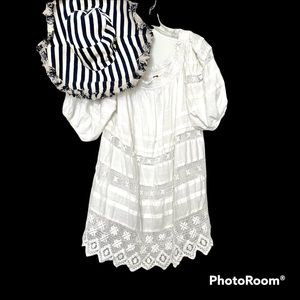 Free People FP Beach crochet lace dress tunic coverup flowy oversize